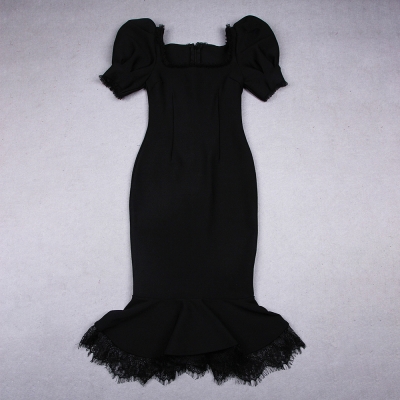 Short-Sleeve-Lace-Fishtail-Bandage-Dress-B1449-5