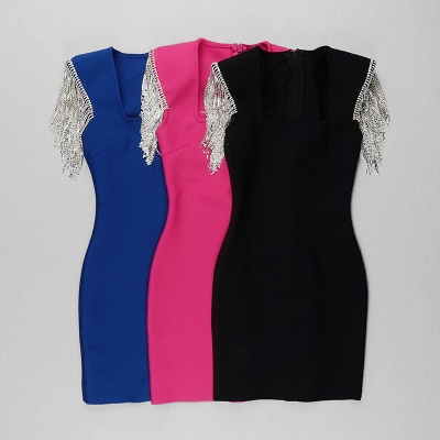 Rhinestone-Tassel-Sleeve-Bandage-Dress-K1006-5