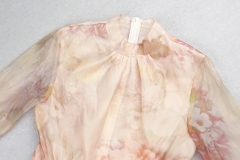 Long-Sleeve-Printed-Dress-﹠Gauze-Waist-Sealing-Set-K1052-2
