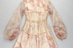 Long-Sleeve-Printed-Dress-﹠Gauze-Waist-Sealing-Set-K1052-5