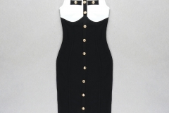 White-And-Black-Sleeveless-Bandage-Dress-K1102-11