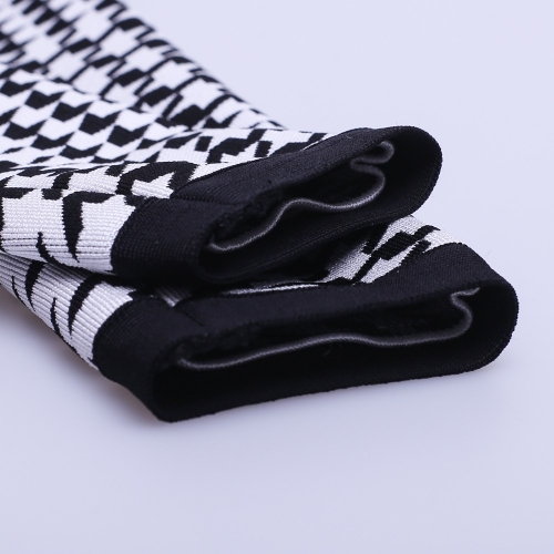 Black White Figure Mesh Hollow Bandage  Dress K166 (4)