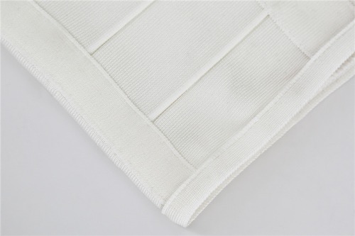 WHITE CUT OUT LONG SLEEVE BANDAGE DRESS K286 (8)