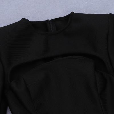 Sexy-Black-Long-Sleeve-Bandage-Dress-K835-2