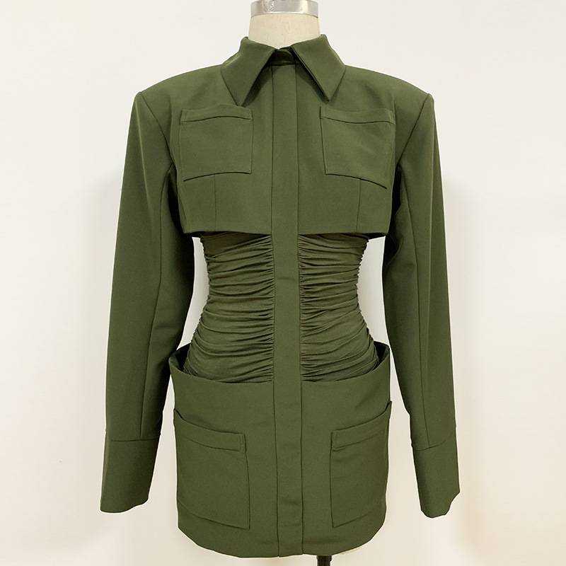 Waist-Folding-Blazer-Mini-Dress-K695-4
