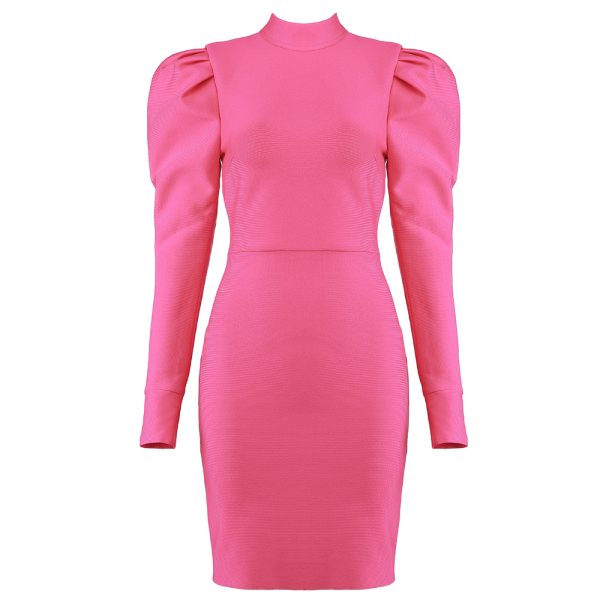 Puff-Sleeve-Bandage-Dress-K823-6