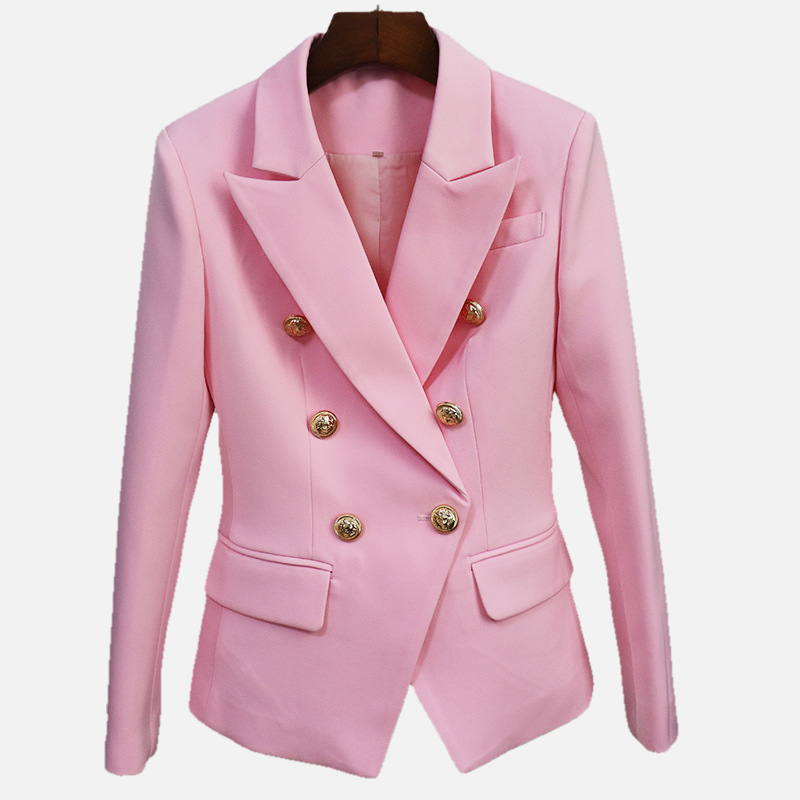 Double Breasted Light Pink Blazer K993