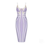 Strap Stripe Bandage Dress B1250 9