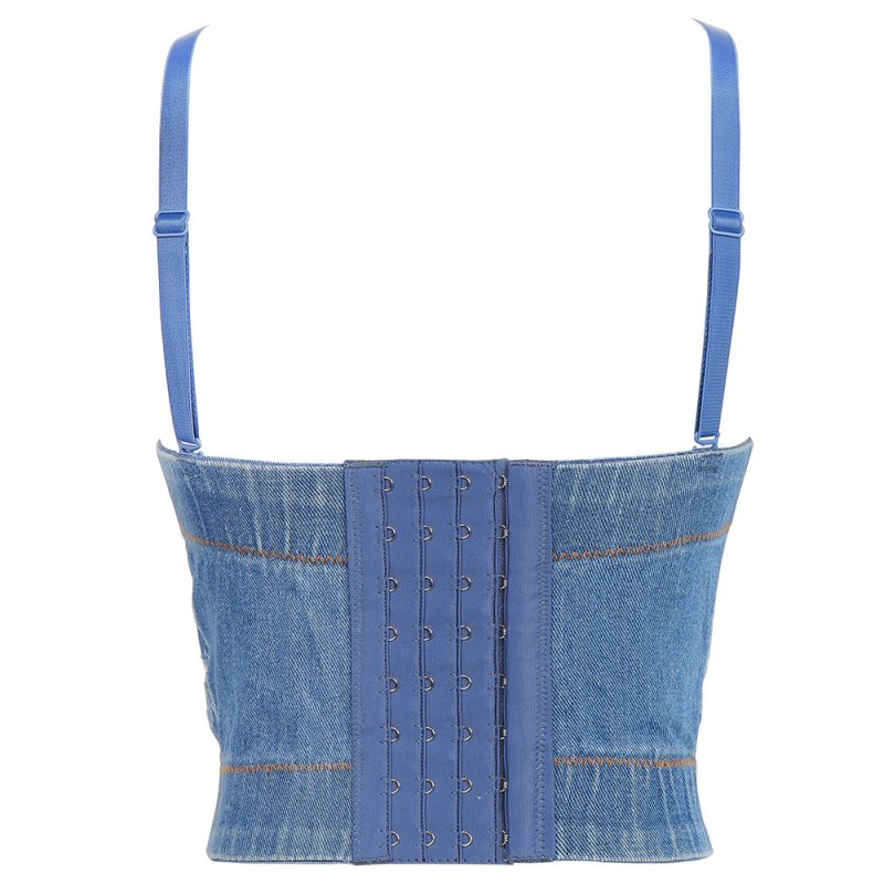 Denim-Beads-Tassel-Croset-Top-Bar-D043-1