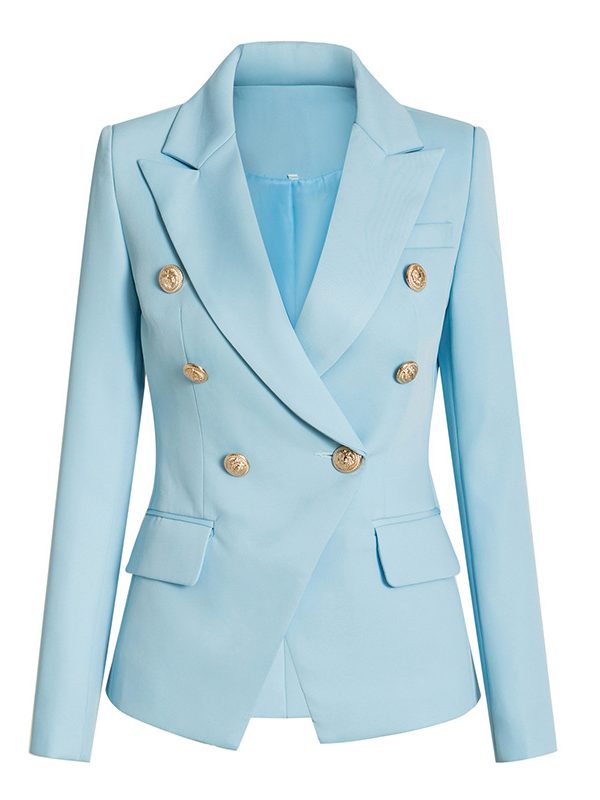 Double-Breasted Light Blue Blazer K948 (5)