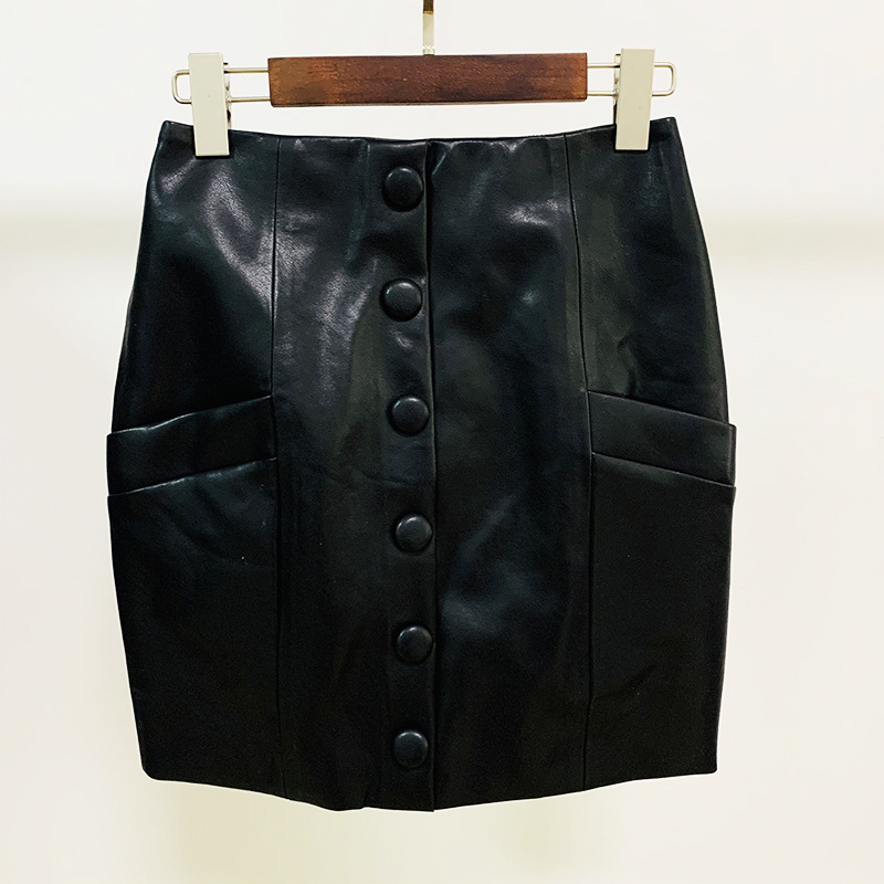 Leather Short Skirt D060 9