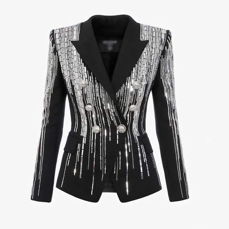 Shiny Beaded Sequins Blazer K867