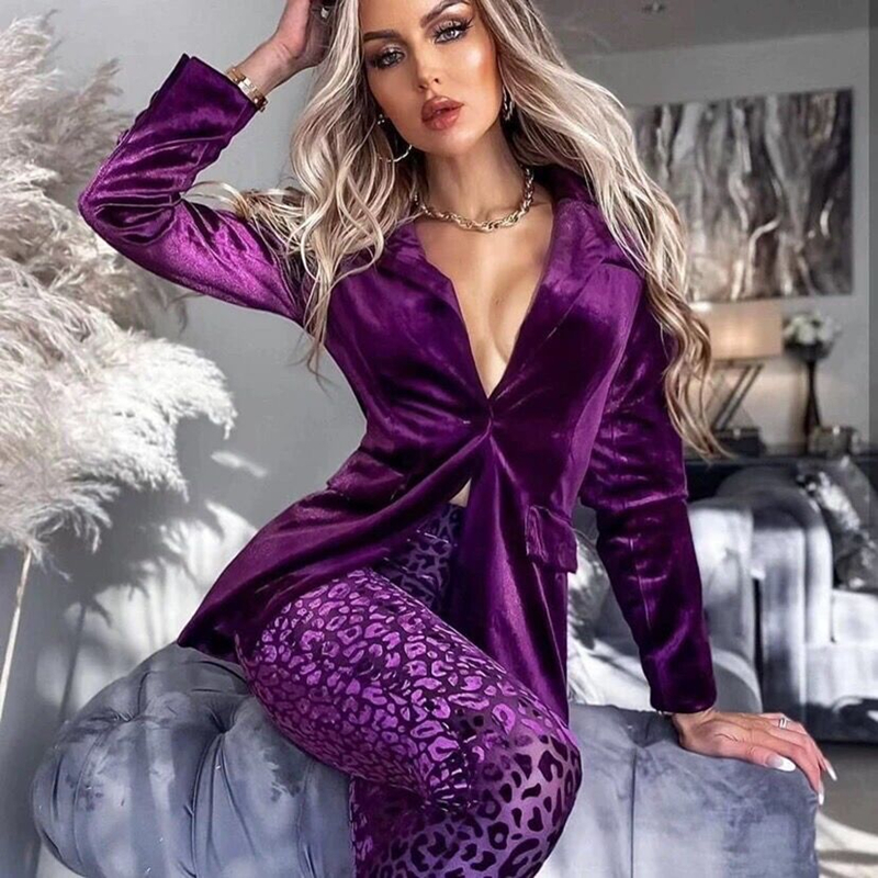 Purple-Leopard-print-Blazer-Set-D067-11
