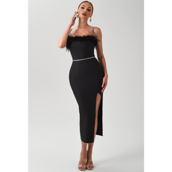 Lillian Plume Bandage Dress B1479 11