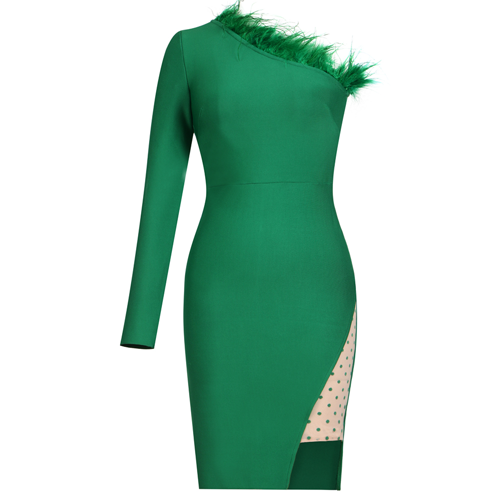 Joanne-Green-One-Sleeve-Bandage-Dress-B175313