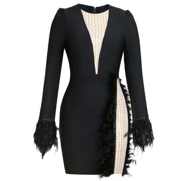 Molly Black Bandage Dress B1755 2