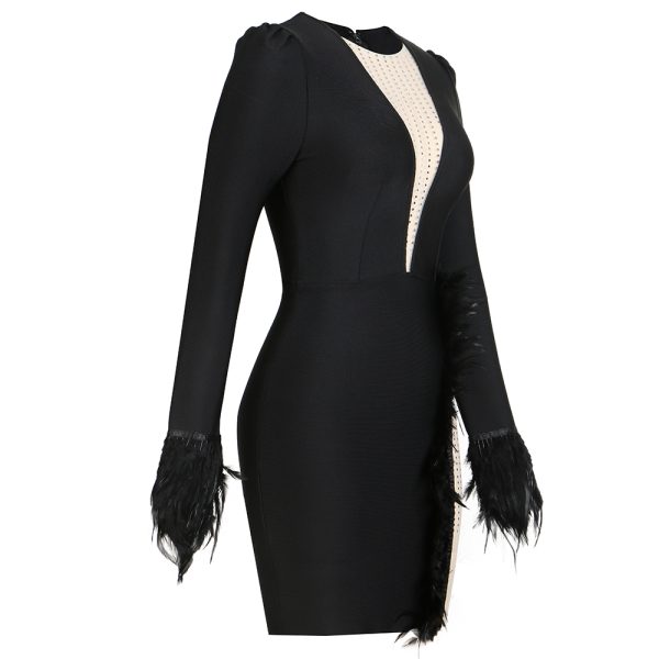 Molly Black Bandage Dress B1755 3