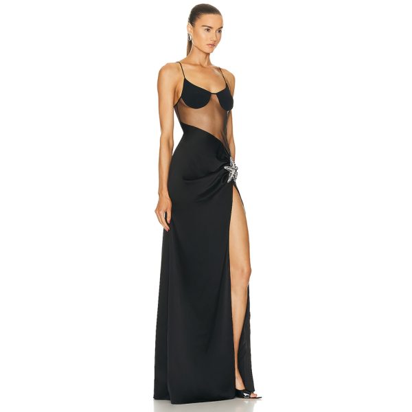 Sexy-Suspender-Tube-Top-Perspective-Waist-Crystal-Diamond-High-Slit-Long-Evening-Dress-1