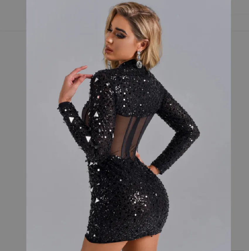 2022-Newest-Design-Sequined-Beaded-Black-Long-Sleeves-See-Through-Formal-Evening-Gowns-Party-Middle-East-3
