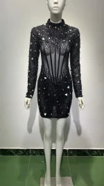 2022-Newest-Design-Sequined-Beaded-Black-Long-Sleeves-See-Through-Formal-Evening-Gowns-Party-Middle-East-4