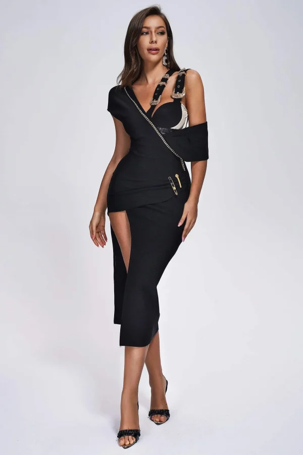 High-Quality-New-Celebrity-Black-One-Shoulder-Open-Fork-Bodycon-Rayon-Bandage-Dress-Elegant-Club-Party-1