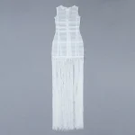 High-Quality-White-Sleeveless-Tassel-Hollow-Out-Bodycon-Rayon-Bandage-Dress-Evening-Party-Sexy-Dress-4
