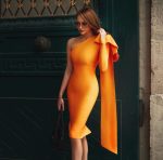 Runway Bownot One Shoulder Cocktail Dress