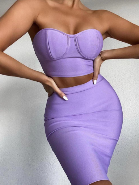 Strapless Bandage Dress Set