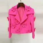 2023-New-Fashion-Fushia-Color-Women-Long-Sleeve-Flower-Tops-Fashion-Skirts-Set-High-Street-Celebrate-1