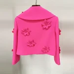 2023-New-Fashion-Fushia-Color-Women-Long-Sleeve-Flower-Tops-Fashion-Skirts-Set-High-Street-Celebrate-2