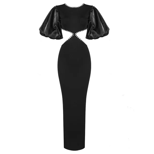 2023-New-Summer-Dress-Black-Puff-Sleeve-Elegant-Beading-Women-Dress-Long-Bandage-Party-Club-Maxi.jpg_640x640