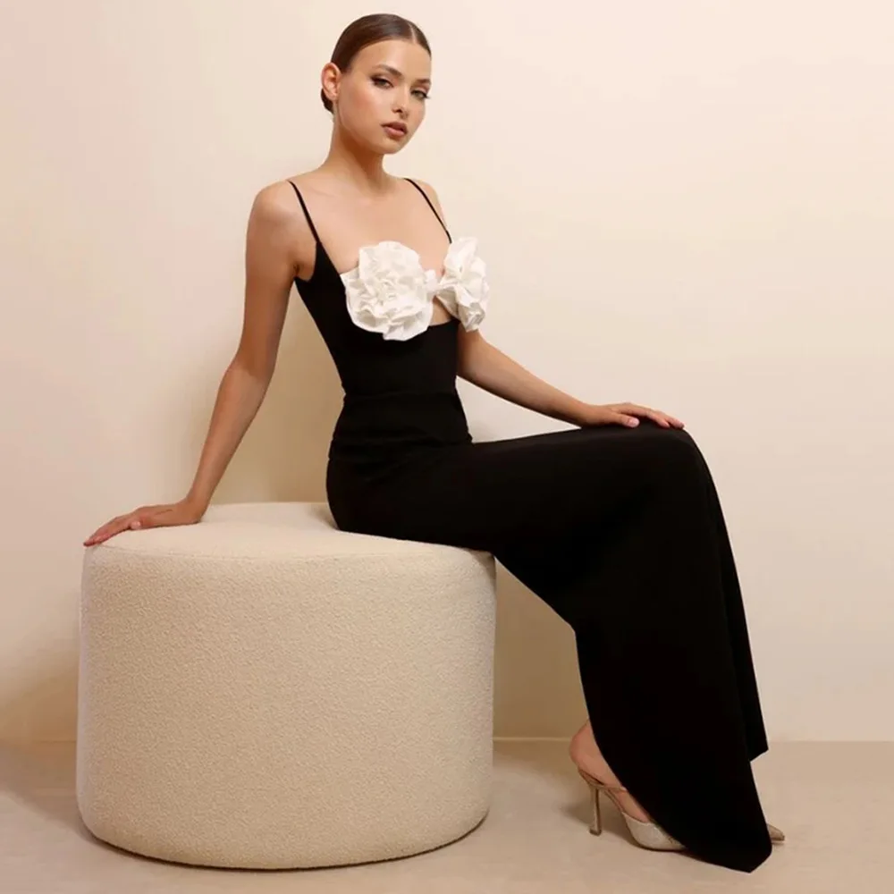 2023-New-Women-s-Sexy-Hollow-out-Italian-Noodle-Strap-3D-Flower-Design-Bandage-Long-Dress