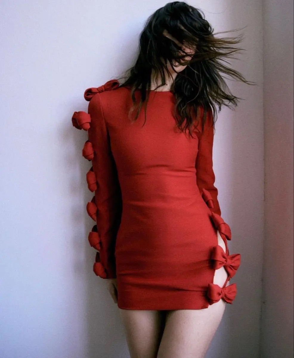 Celebrity-Red-Carpet-Fashion-Dress-Women-Long-Sleeve-Sexy-Bows-Hollow-Out-Bodycon-Mini-Bandage-Dress-4