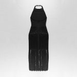 Long Bandage Dress Tassel Celebrity Dress (5)