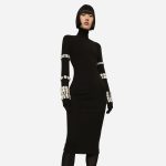 Crystal Bandage Black Midi Dress (2)