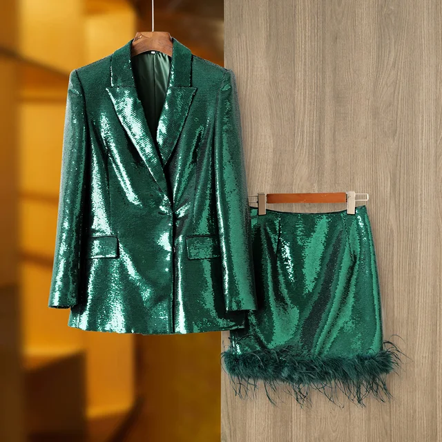 Evening-Party-Designs-Eye-catching-Shing-Sequins-Women-2PCS-Blazer-Suits-Dark-Green-Ostrich-Feather-Patchwork.jpg_640x640