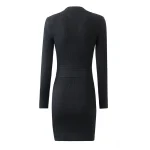 HarleyFashion-New-Autumn-Designing-Luxurious-Long-Sleeve-V-neck-4-Colors-Sheath-Casual-Knitted-Mini-Dress-1