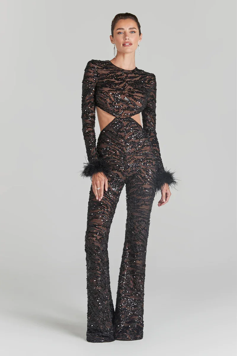 Black-Color-Women-Long-Sleeve-Sexy-Hollow-Out-Waist-Shinning-Sequins-Bodycon-Jumpsuit-Elegant-Evening-Cocktail