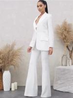 Unique-Stunning-Runway-Design-Pearl-Beaded-White-Blazer-Suit-2Pcs-Flare-Pants-Sets-Women-Fashion-Clothing-2