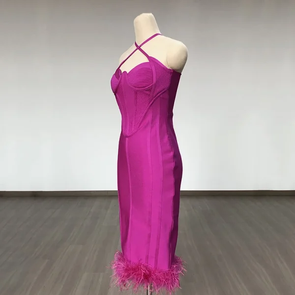 Purple-Color-Women-Sexy-Halter-Off-the-Shoulder-Bodycon-Midi-Bandage-Feathers-Dress-Celebrate-Nightclub-Party-1