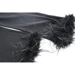 England-Style-Luxury-Design-Black-Ostrich-Feather-Patchwork-Street-Women-Pants-Sets-Quality-Suits-4