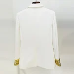 Luxury-Customized-Single-Buttons-Heavymade-Gold-Metal-Sequined-Beaded-Women-Occasion-Wear-Blazers-White-Jackets