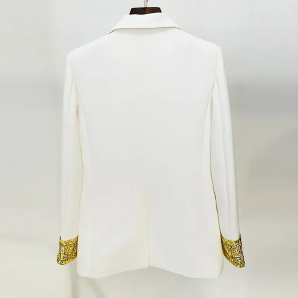 Luxury-Customized-Single-Buttons-Heavymade-Gold-Metal-Sequined-Beaded-Women-Occasion-Wear-Blazers-White-Jackets