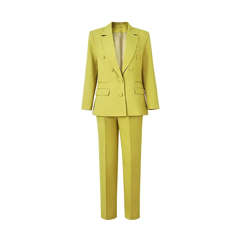Luxury-Design-Fine-Details-Texture-Twill-Fabric-3-Colors-White-Yellow-Light-Blue-Formal-Workwear-2Pcs