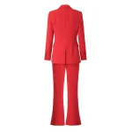 Office-Lady-Clean-Cutting-Suit-Long-Sleeve-Single-Button-Blazer-Flared-Pants-Women-Office-2Pcs-Red