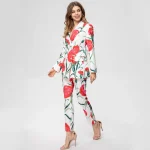 Romantic-Flower-Printing-Women-Quality-Suits-Cotton-Blend-Street-Stylish-Two-Pieces-Pants-Sets-Luxury-Design-1