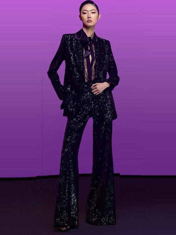 Sequins Pants Suit