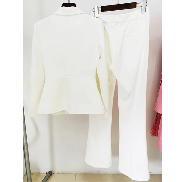 White-Designed-Side-Pearls-Button-Elegant-Blazer-Flare-Pants-2-Pcs-Women-Set-Casual-Coat-Trousers