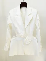 2024-Spring-Lady-Fine-Workmanship-Beading-Solid-Suit-Long-Sleeve-Hollow-Out-Waist-Blazer-See-through-1