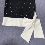 Celebrity Diamonds Bow Tie Black Mini Dress (2)